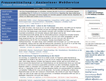 Tablet Screenshot of pressemitteilung.ws